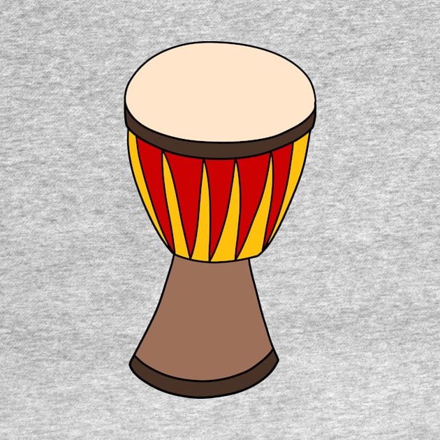 Red and Yellow Djembe by saradaboru